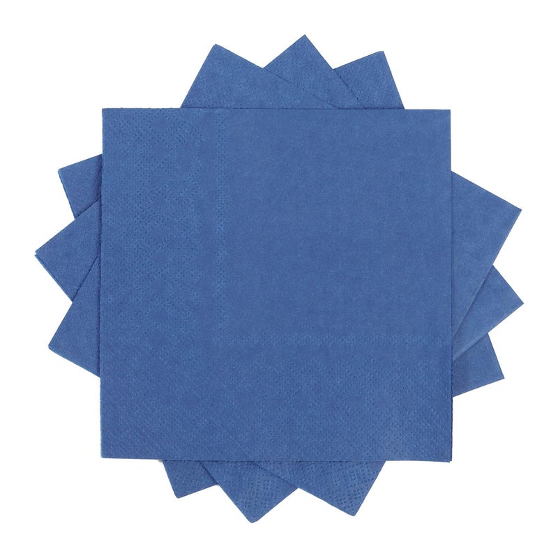 BEFORYOU 200 Pack Cocktail Napkin 2-Ply Dessert Napkins Folded 5 x 5 Inches Disposable Napkins for Dinner Wedding Birthday Party Bridal Anniversary Reception Event (200  Navy Blue) - Image 5