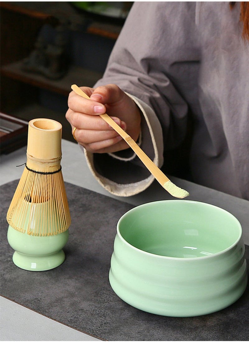 3 Piece Matcha Whisk Set Traditional Handmade Matcha Tools Whisk Set Ceremony Accessories Set Matcha Whisk Bamboo Spoon Set