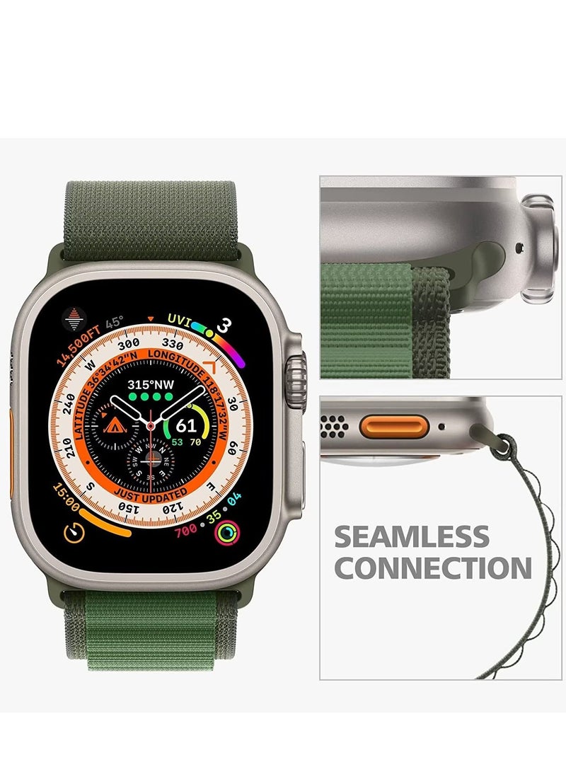 Compatible with Apple Watch Straps 49mm 45mm 44mm 42mm and 41mm 40mm 38mm, Nylon Textile Woven Loop with Metal G‑Hook Sport Band for iWatch Ultra Series 8 7 6 5 4 3 2 1 SE - Image 5