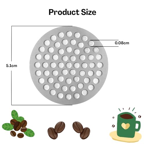 Flavizo 51mm Espresso Puck Screen,Double Layer Coffee Filter Mesh, Stainless Steel Portafilter Mesh, Brewing Accessory for Consistent Extraction and Easy Cleaning - Image 2