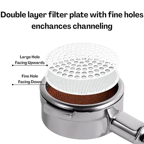 Flavizo 51mm Espresso Puck Screen,Double Layer Coffee Filter Mesh, Stainless Steel Portafilter Mesh, Brewing Accessory for Consistent Extraction and Easy Cleaning - Image 3