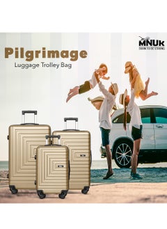 Pilgrimage Checked Luggage | Hardside Soft Handle Trolley with TSA Lock| 360° 4 Wheeler| Large-28 Inch, Gold - pzsku/Z2D58AFB095405ECC8561Z/45/_/1739197783/69285edd-8edc-4b1c-987c-df5066e7b68d