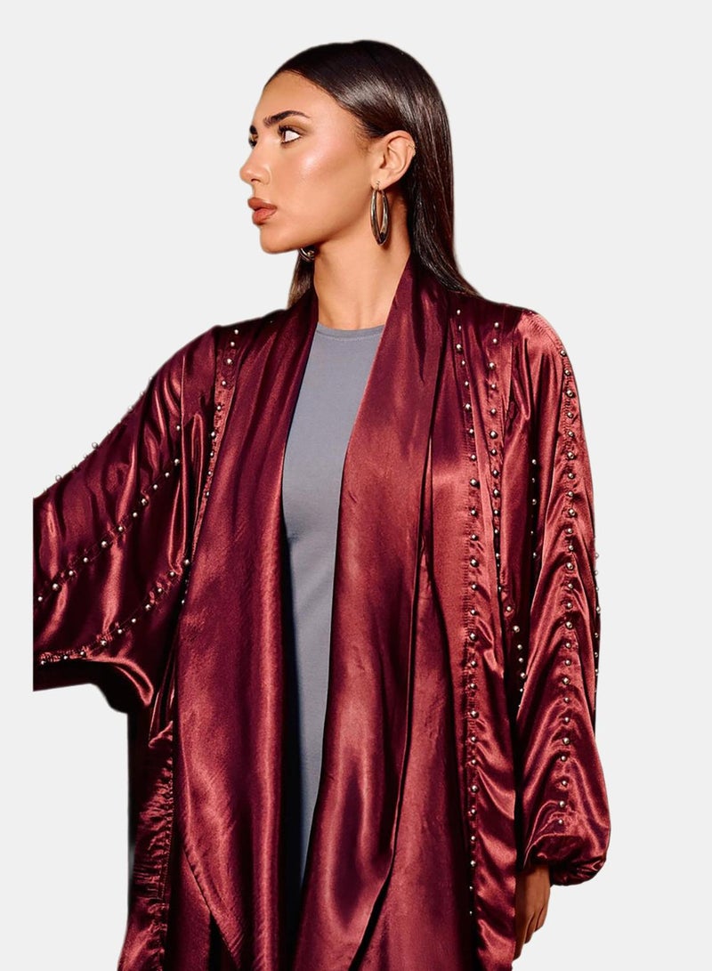 Carina Pearl-Embellished Flowy Kimono - Image 2