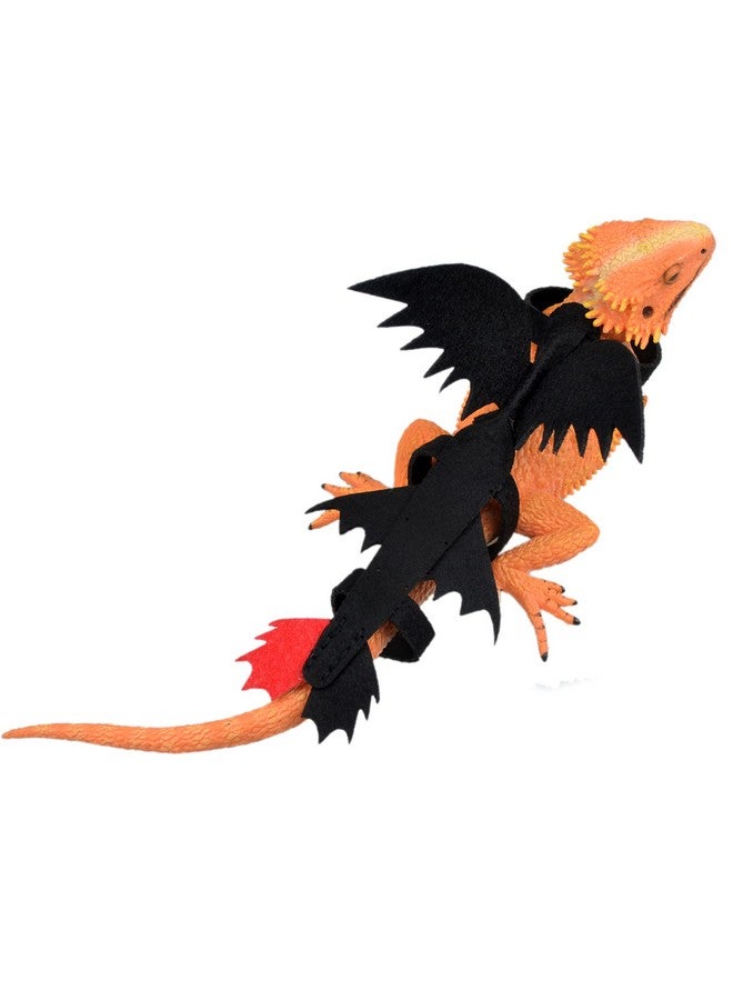 vomvomp Lizard Costume for Bearded Dragon Geckos Night Dragon Reptile Apparel Accessories Photo Party (L) - Image 1