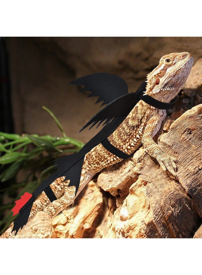 vomvomp Lizard Costume for Bearded Dragon Geckos Night Dragon Reptile Apparel Accessories Photo Party (L) - Image 5