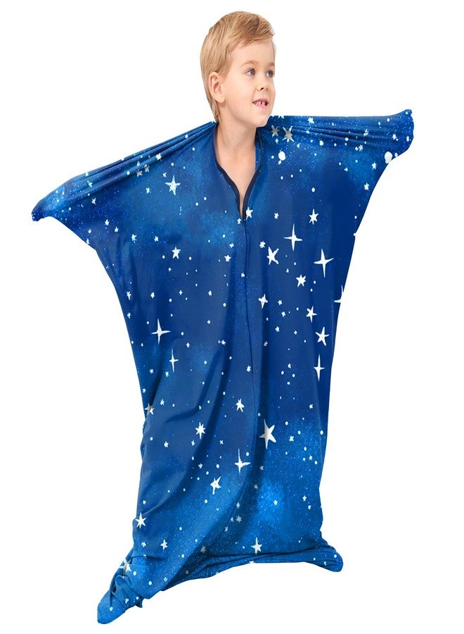 YAERSI Sensory Body Sock for Kids,Sensory Sack for Relaxation, Focus,Sensory Integration,Body Sock (Small 40''×27'' Blue) - Image 1
