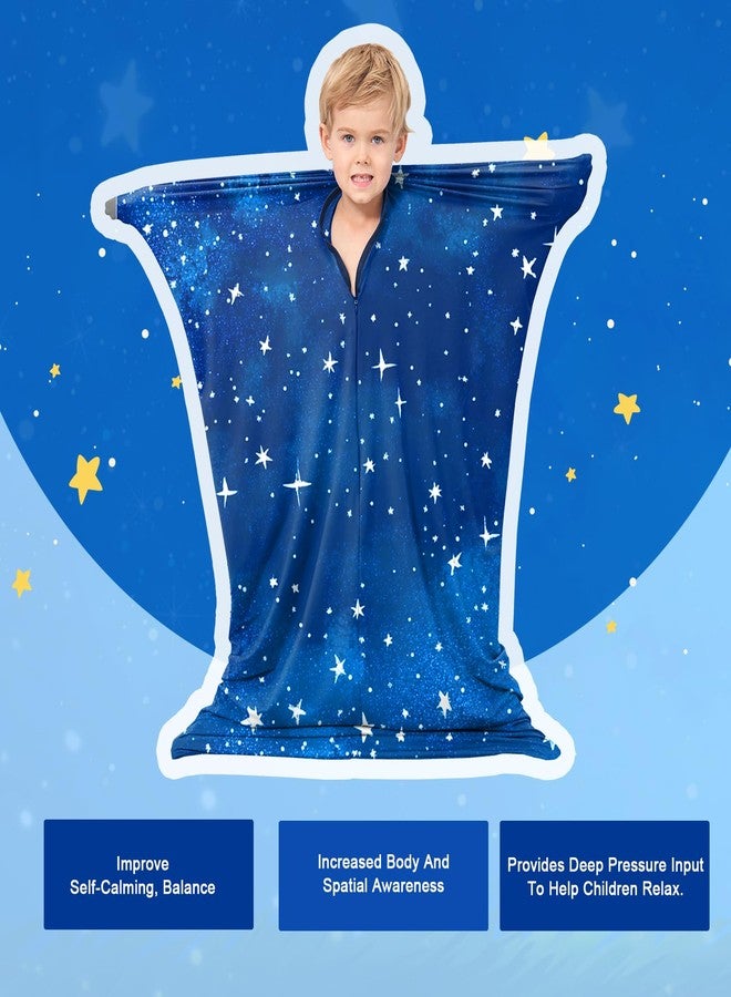 YAERSI Sensory Body Sock for Kids,Sensory Sack for Relaxation, Focus,Sensory Integration,Body Sock (Small 40''×27'' Blue) - Image 3