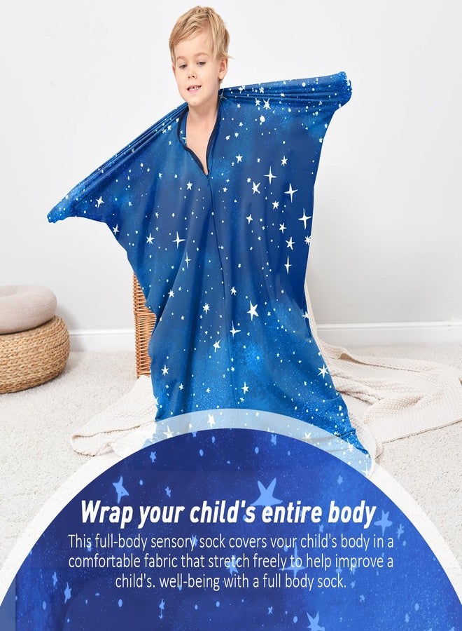 YAERSI Sensory Body Sock for Kids,Sensory Sack for Relaxation, Focus,Sensory Integration,Body Sock (Small 40''×27'' Blue) - Image 2