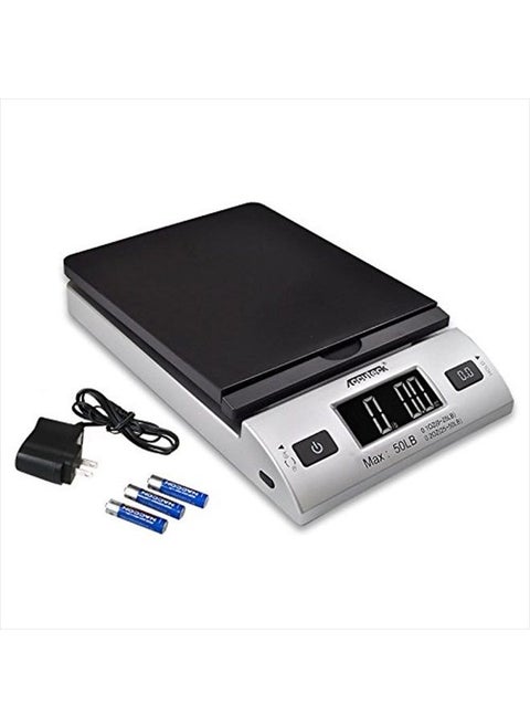 All-in-1 Series W-8250-50bs A-Pt 50 Digital Shipping Postal Scale with Ac Adapter, Silver