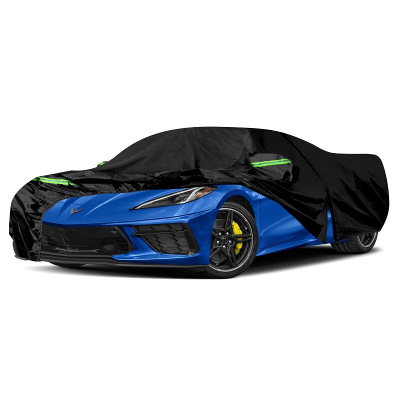 SPORTULI Waterproof Car Covers Replace for 2020â€“2025 Corvette C8, 6 Layers All Weather Custom-fit Car Cover with Zipper Door for Snow Rain Dust Hail Protection (C8) - Image 1
