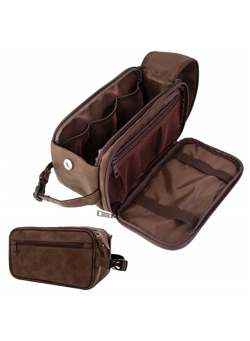 عام حقيبة مراحيض سفر كبيرة السعة ومقاومة للماء، خفيفة الوزن وتوفّر المساحة، مثالية لاحتياجات السفر اليومية. - Image 1