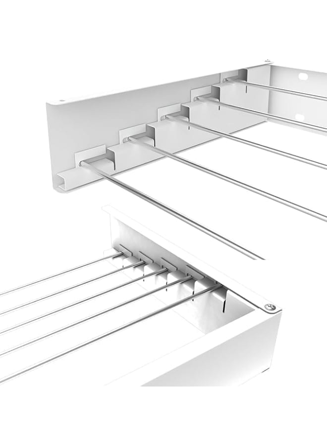 N.S STEEL NS Folding Clothes Drying Rack Wall Mounted Magic Retractable Drying Rack 30kg Capacity Length with Wall Mold and Long Screwdriver - Image 4