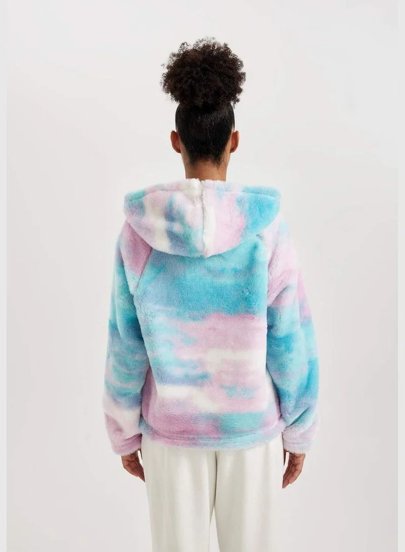 DeFacto Woman Hooded Long Sleeve Knitted Sweatshirt
