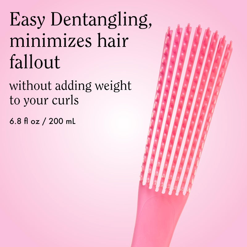 Rizos Curls فرشاة ريزوس كيرلز لفك تشابك الشعر، لفك تشابك الشعر المجعد، فرشاة الاستحمام، تقليل تساقط الشعر وكسره، توزيع المنتج وإضافة اللمعان، وردي - Image 2