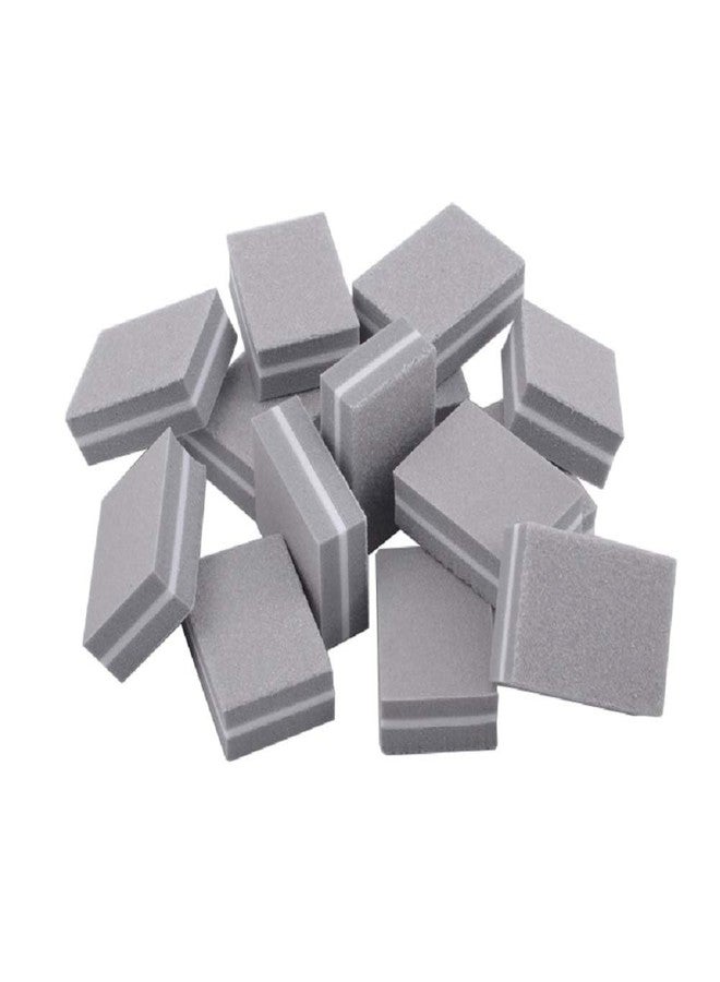 50 Pcs Mini Buffers for Nails 180/100 Grit Buffer for Acrylic Nails for Nail Care (Gray, 50, count, 100/180 Grit) - Image 2