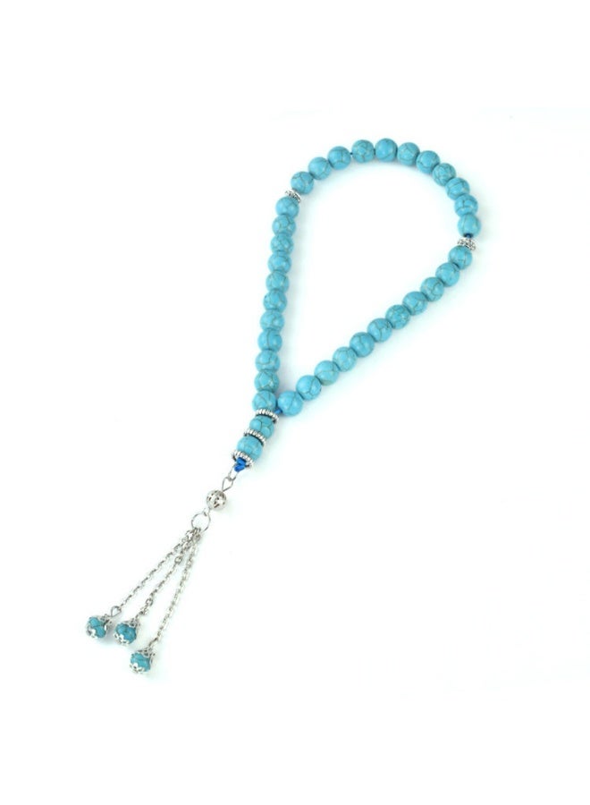 NIBEMINENT 33 Muslim Prayer Beads Blue/10mm 