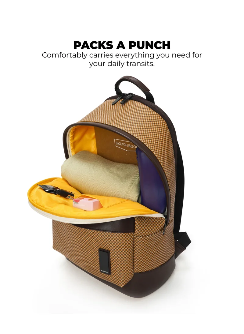 Mokobara The Kickstreet Backpack - Coated Canvas Material | Tofu, Brown