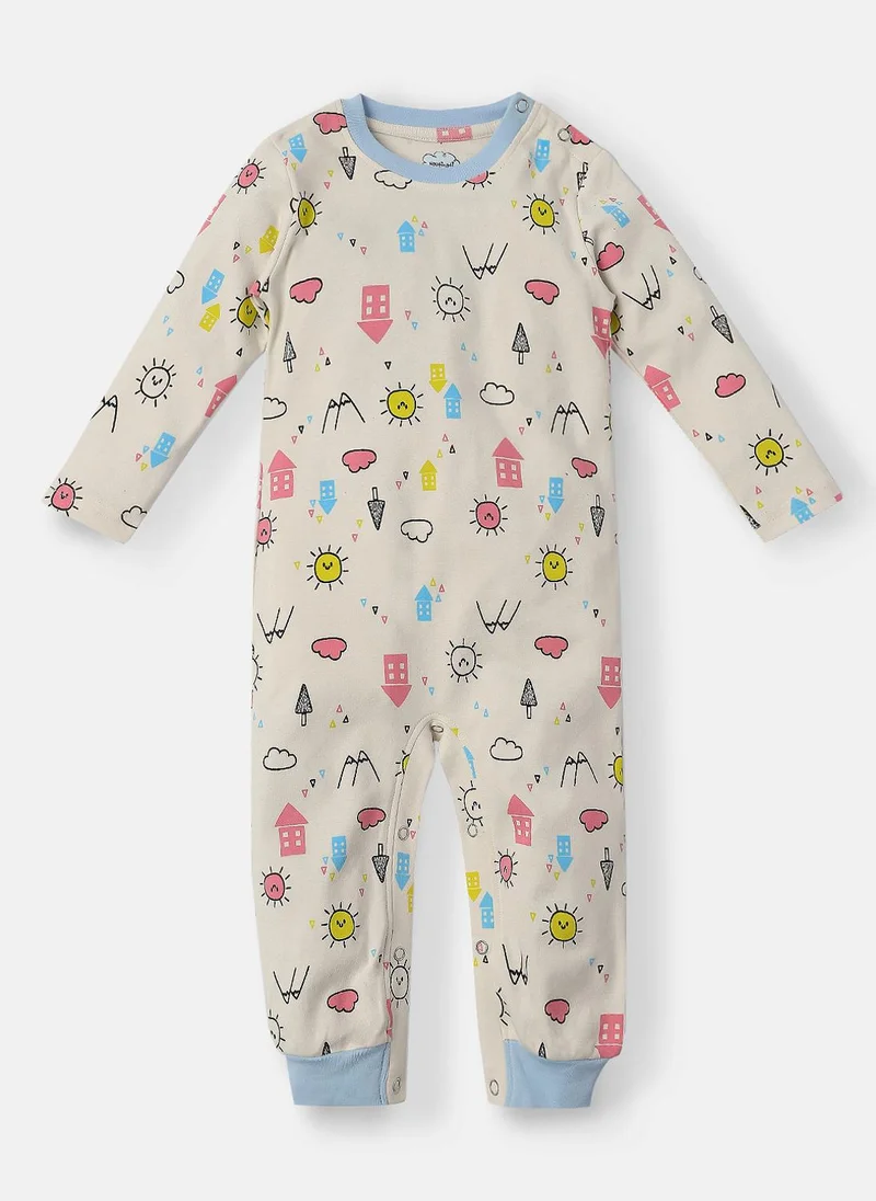 نوتيناتي Nautinati Infants 100% Cotton Printed Bodysuit With Contrast Beanie