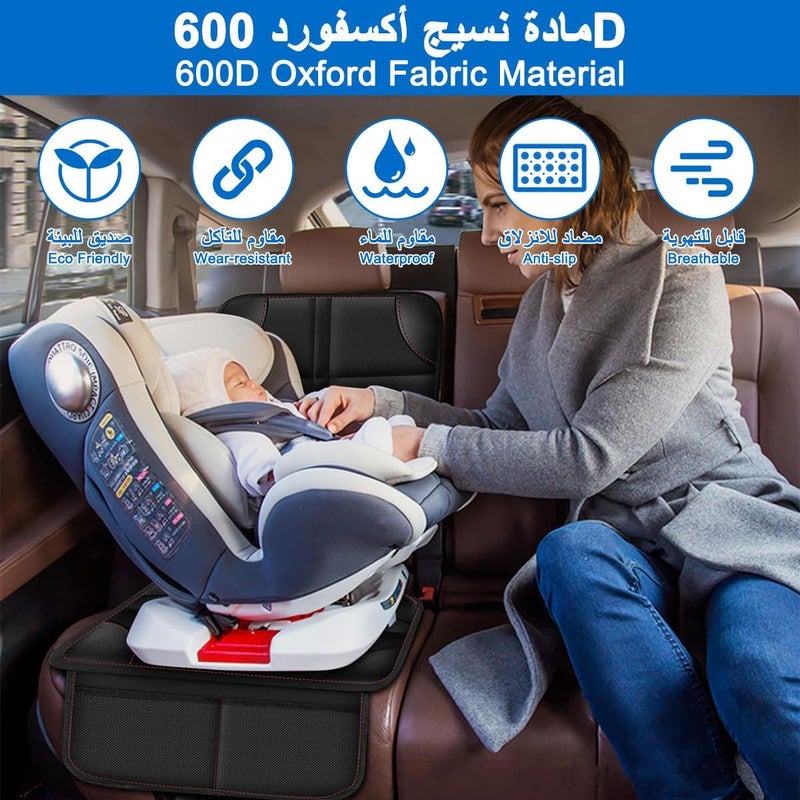 Cestbella Car Seat Protectors 2-Pack - Non-Slip Waterproof Auto Seat Pads with Storage Pockets - Image 3