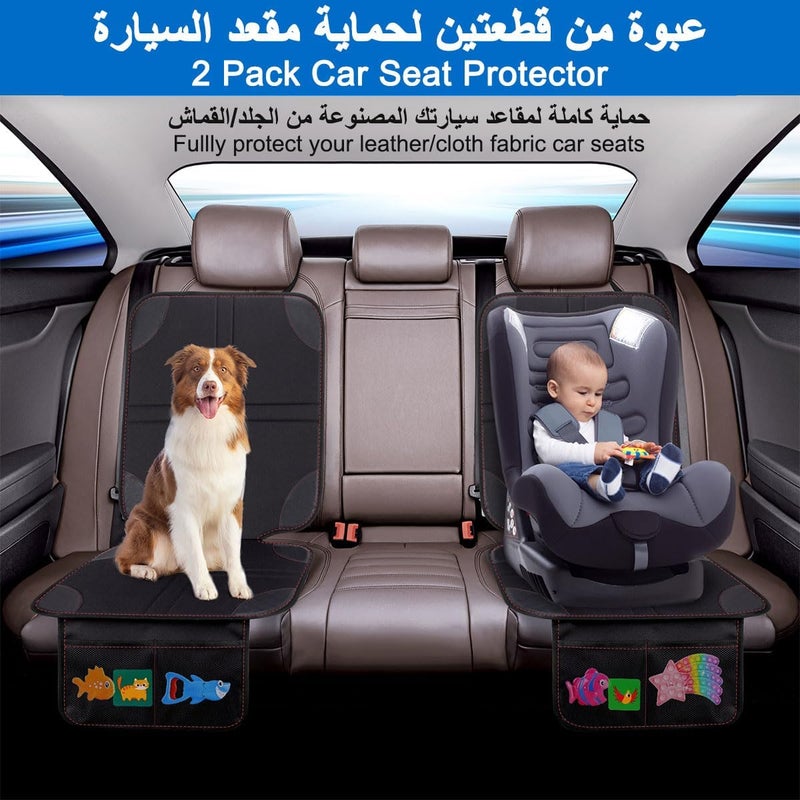 Cestbella Car Seat Protectors 2-Pack - Non-Slip Waterproof Auto Seat Pads with Storage Pockets - Image 2