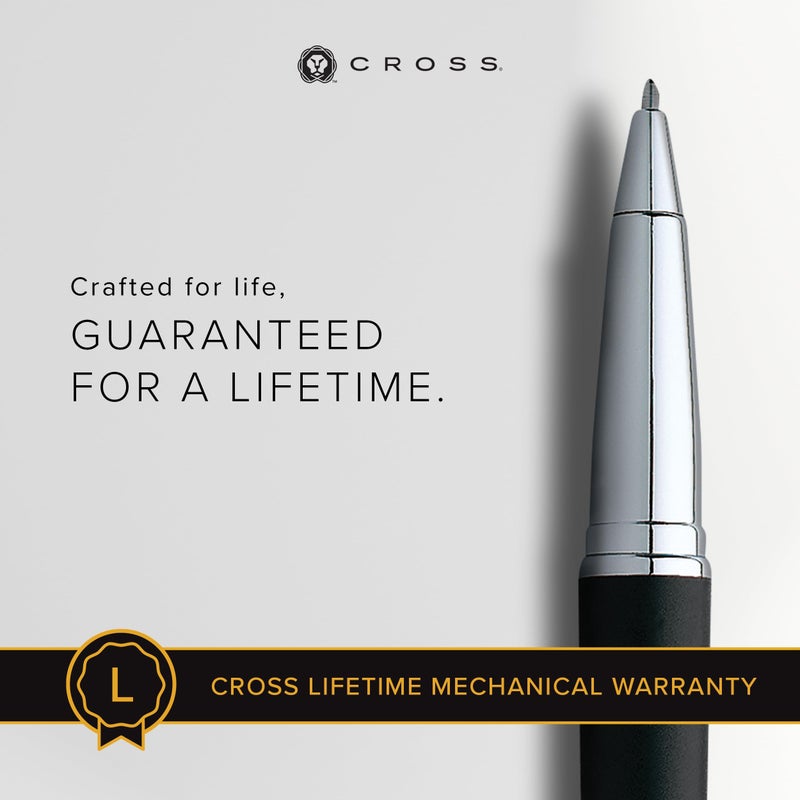 Cross ATX Refillable Rollerball Pen Presented in a Luxury Gift Box - Medium Point, Black Ink, Basalt Black - Image 3