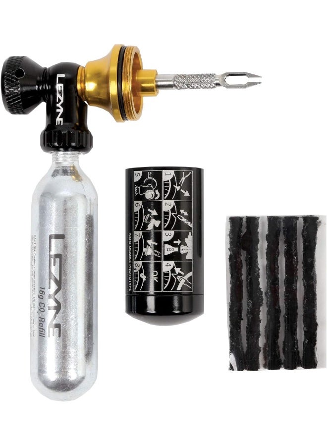 LEZYNE Lezyne Tubeless CO2 Blaster | CO2 Inflator/Tubeless Bike Tire Repair Kit w/ 2x20g Threaded Cartridges - Image 3