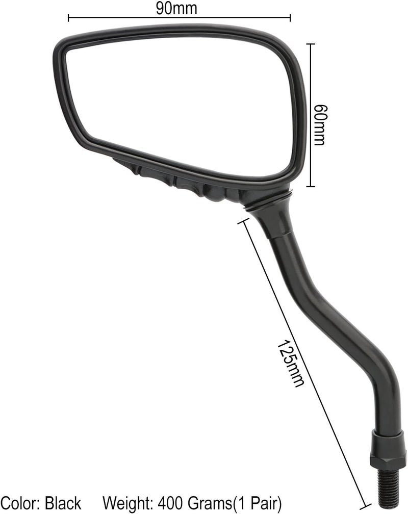 TOPCABIN 1 Pair Bicycle Mirror,Big View Bike Rear View Mirror Blindsight Multi Angle Adjustable Bike Mirror Billet Aluminum Chrome Plated Outside Skull Claw Style Also suitable for motorcycle mirror - Image 2