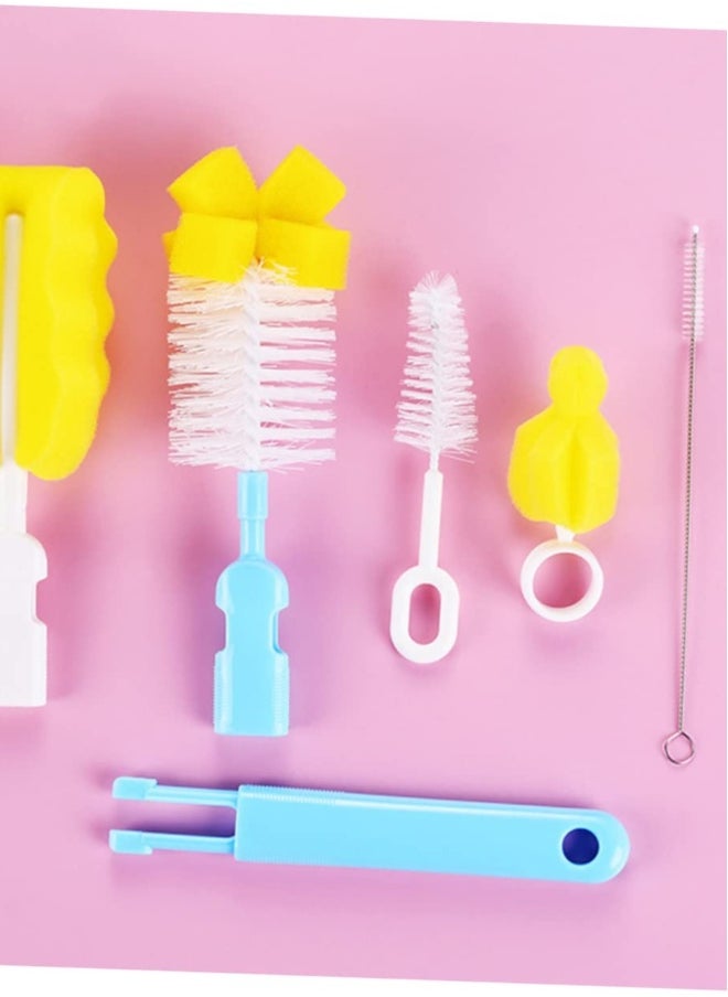 Generic - 6 Piece Baby Bottle Cleaning Brush Set for Effective Scrubbing of Bottles, Jugs, and Pacifiers in Blue - Image 1