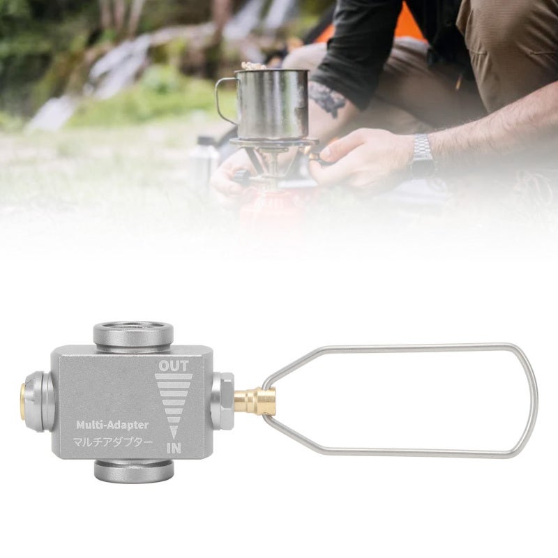 Gas Canister Refill Adapter: Premium Aluminum Alloy, Lightweight Portable, Safe Pressure Release Valve - Outdoor Gas Adapter for Camping Hiking Fishing Outdoor Cooking - Image 5