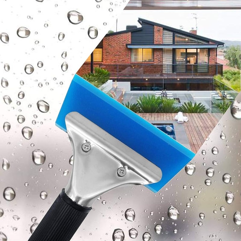 CARTINTS 7 Inch Car Wrap Squeegee Ice Scraper Shower Squeegee Rubber Water Blade Car with Non-slip Metal Handle for Auto Window Tinting, Windshield, Glass Door - Image 5