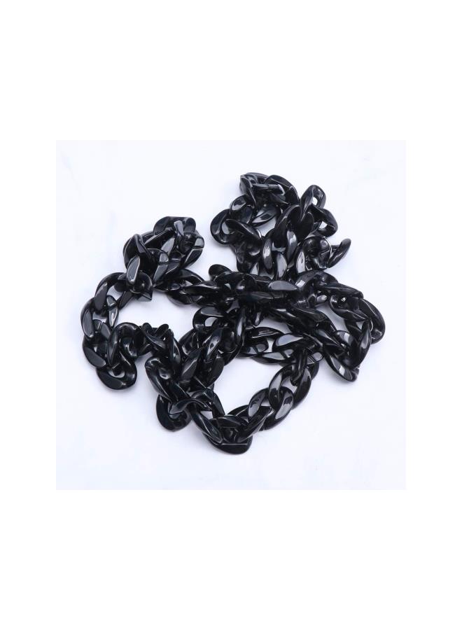 klarako Acrylic Bag Chain Straps Plastic Purse Straps Replacement Shoulder Bag Chain for DIY Purse Making Repairing 120cm (Black)  - Image 3