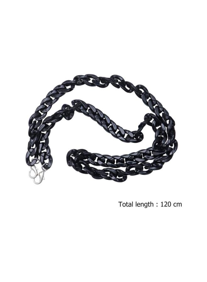 klarako Acrylic Bag Chain Straps Plastic Purse Straps Replacement Shoulder Bag Chain for DIY Purse Making Repairing 120cm (Black)  - Image 4