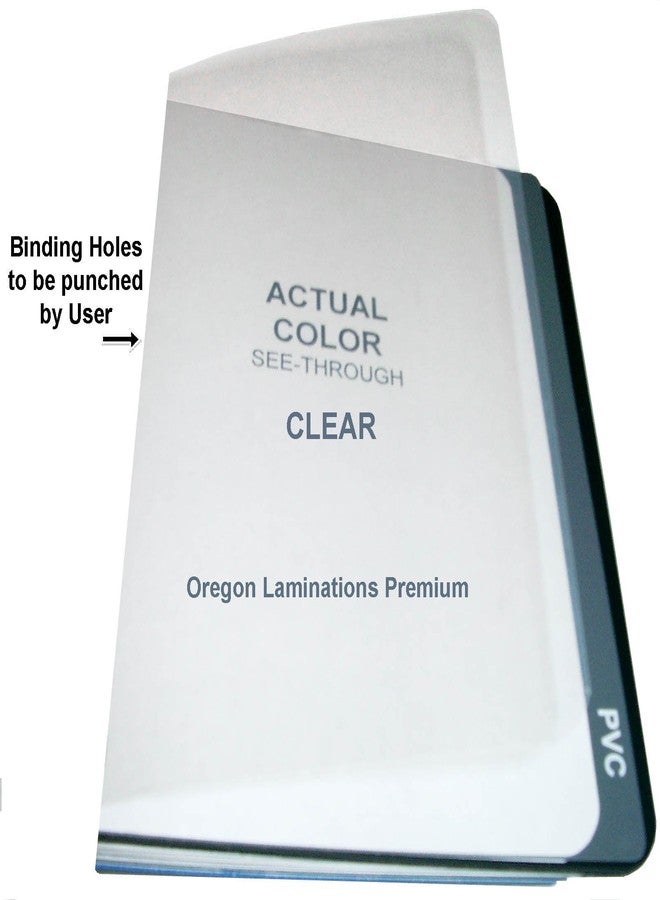 Oregon Lamination 7 Mil Clear Plastic Report Binding Covers [pk of 100] 8-3/4 x 11-1/4 with 2 Rounded Corners, unpunched Sheets - Image 2