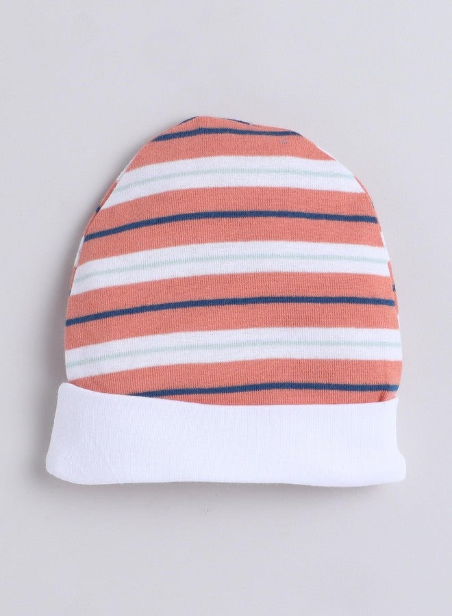 EIO طقم ملابس قطنية للأطفال حديثي الولادة من إي أو أو - بدلة قطعة واحدة، قبعة، بنطال وجوارب مع قفازات | طقم ملابس أطفال للجنسين للأولاد والبنات - Image 5