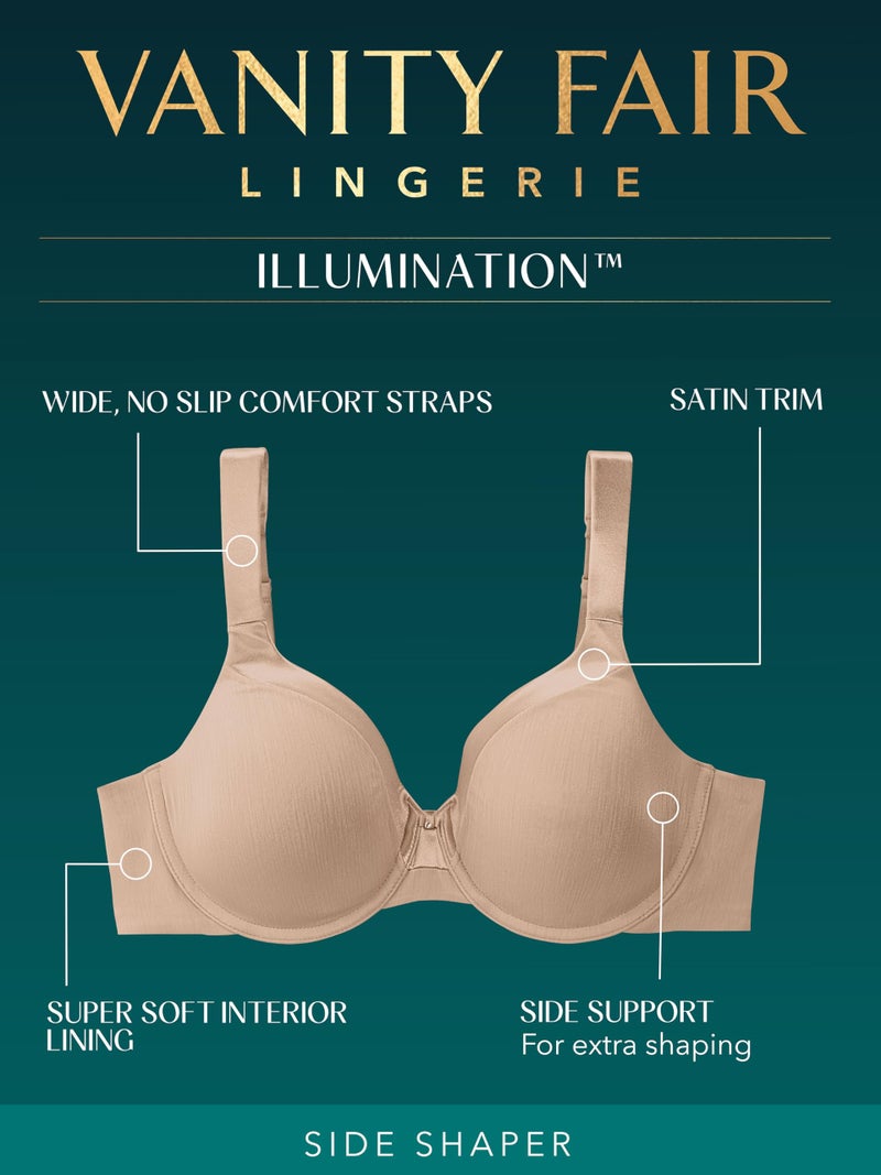 Vanity Fair womens Illumination Full Figure Zoned-in Support (36c-44d) Bra, Underwire - White, 42C US - Image 2