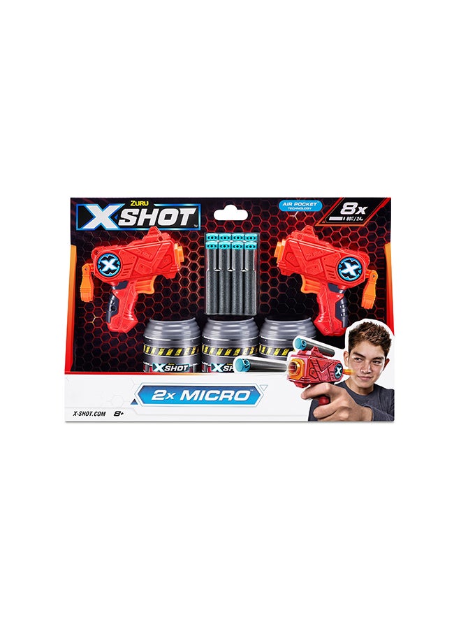 X-Shot Excel Double Micro 3Cans - Action Aiming Game For Kids, Teen, Adults Boys & Girls, Outdoor Holiday Activities, Gifts For Kids Ages 8+ - Image 2