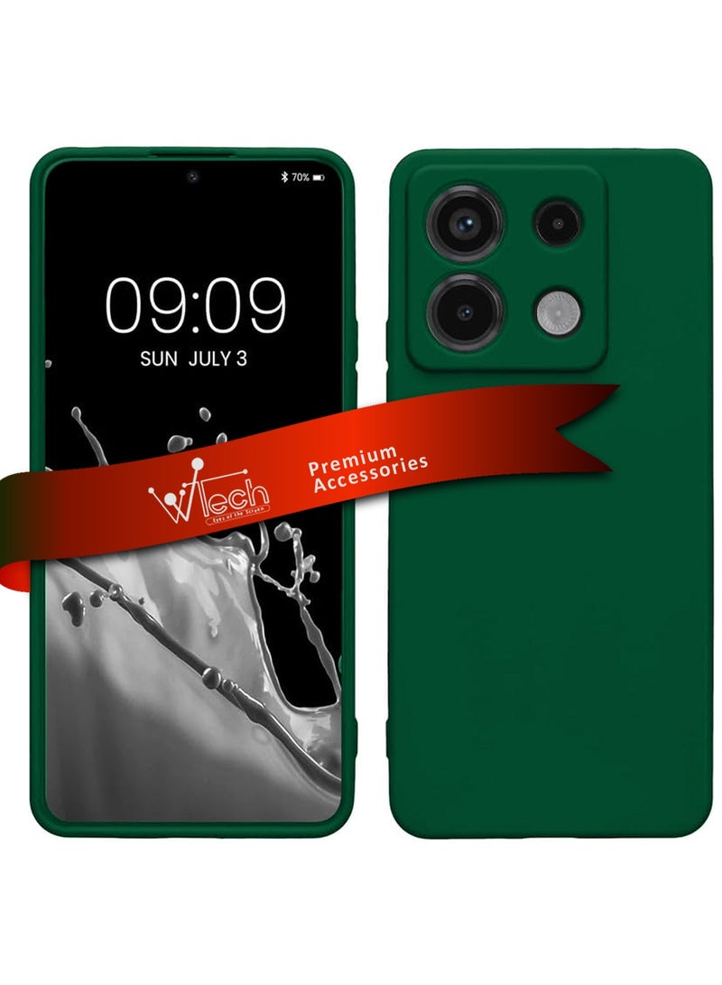 Wtech Soft Liquid Silicone Case Cover For Xiaomi Poco X6 5G 2024 Dark Green - Image 1