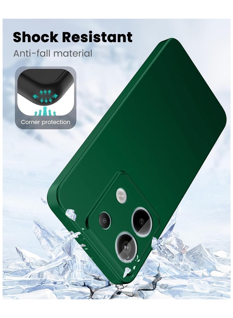 Wtech Soft Liquid Silicone Case Cover For Xiaomi Poco X6 5G 2024 Dark Green - Image 2