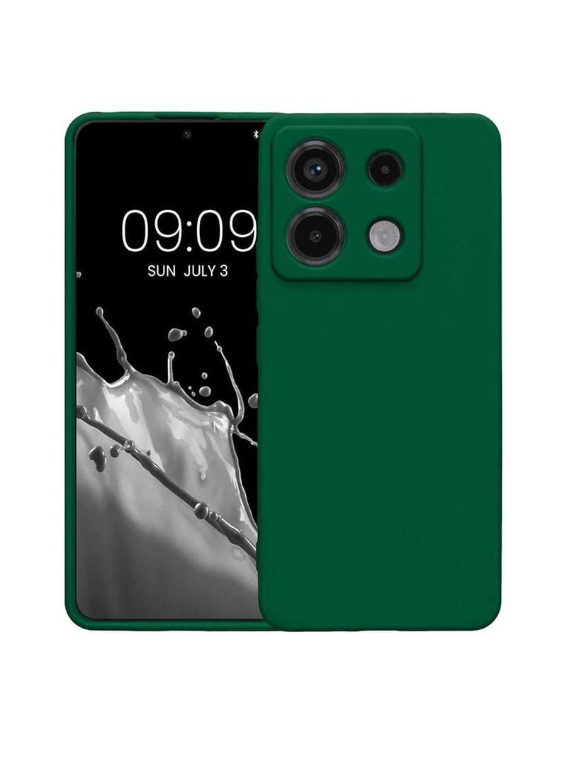 Wtech Soft Liquid Silicone Case Cover For Xiaomi Poco X6 5G 2024 Dark Green - Image 5