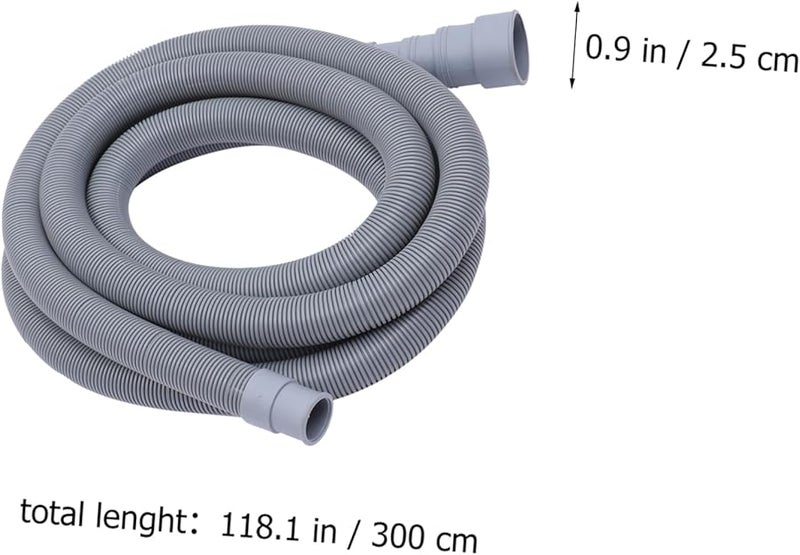 3M Washing Machine Drain Hose Extension Pipe Adapter Included Soft White - Image 3