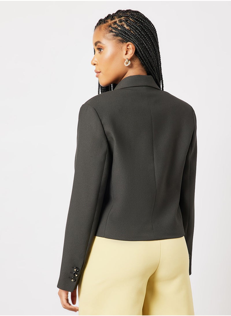 MANGO - Cropped Blazer With Buttons - Image 1