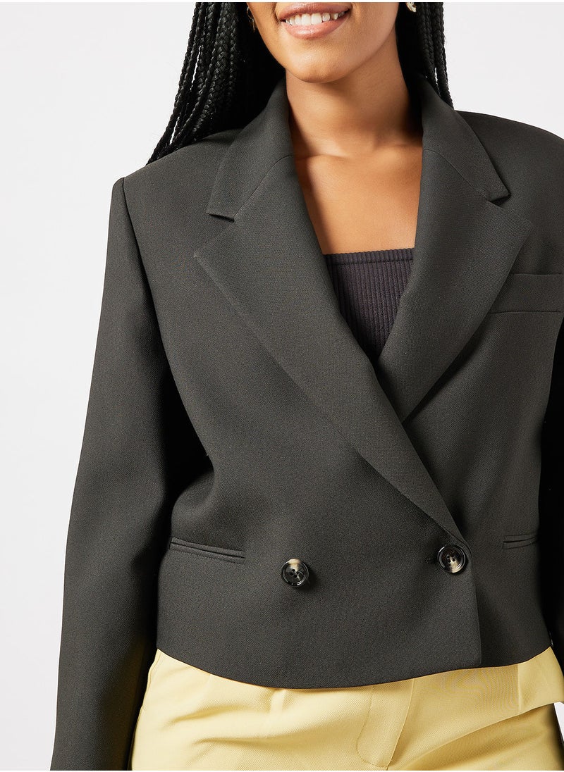 MANGO - Cropped Blazer With Buttons - Image 1