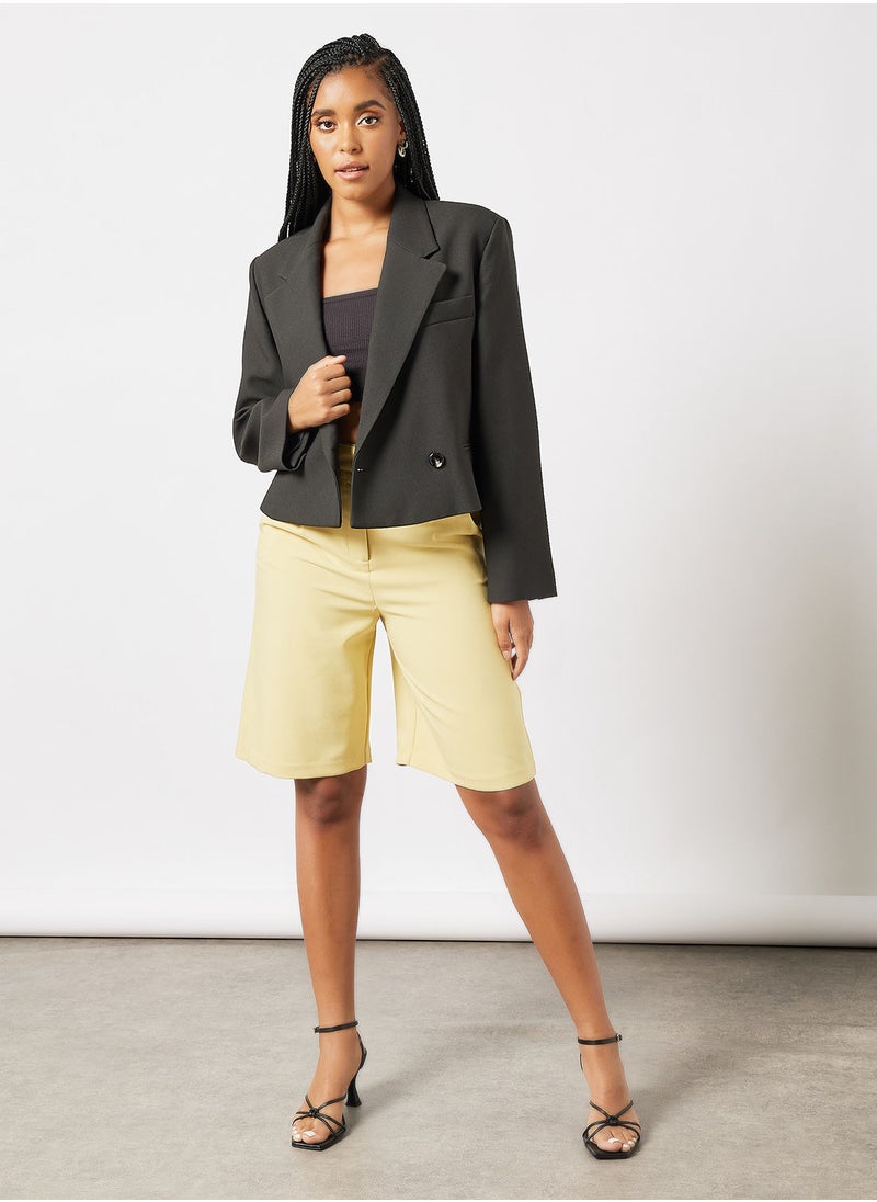 MANGO - Cropped Blazer With Buttons - Image 1