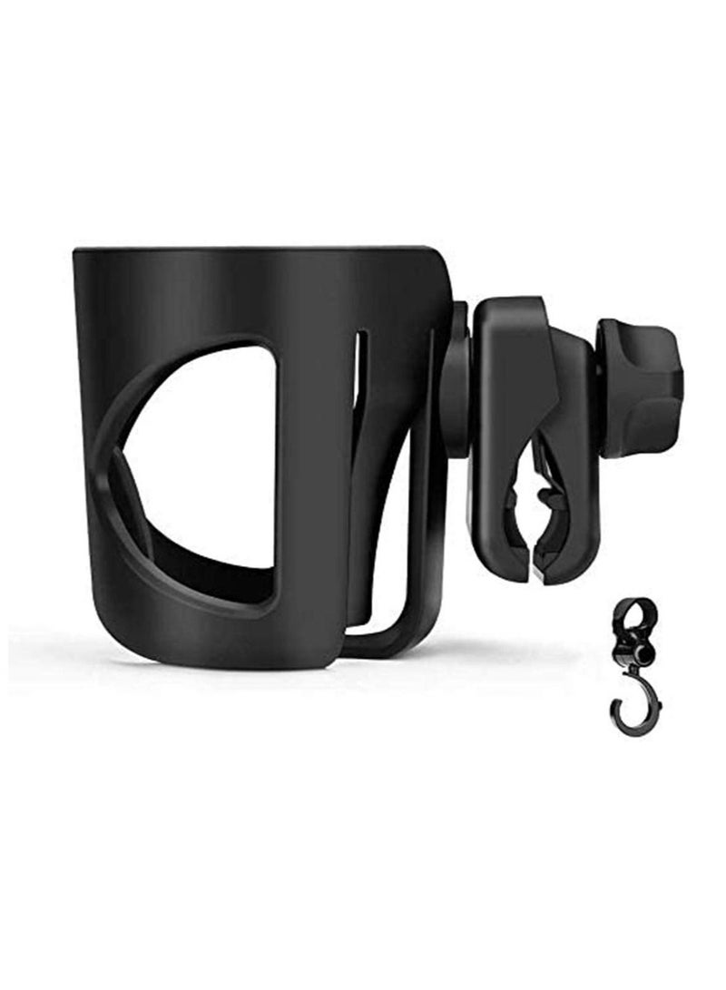 SYOSI Universal Cup Holder, pram Cup Holder, Large Caliber Designed Cup Holder, 360 Degrees Universal Rotation Bottle Holder for Stroller, Pushchair,Wheelchair, Walker