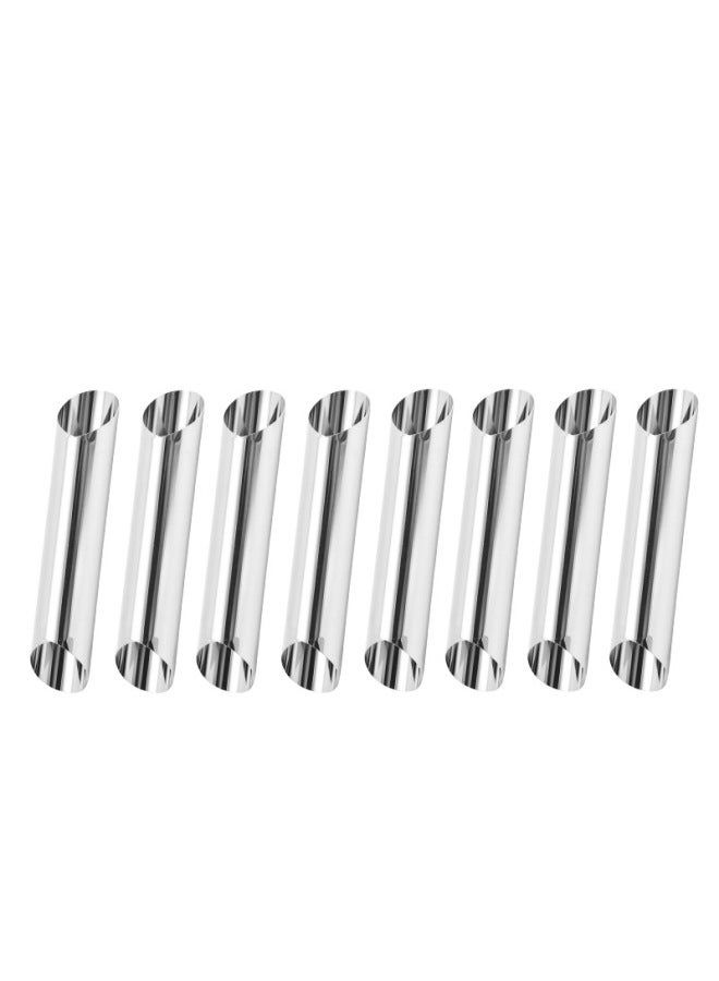 Large Tapered Stainless Steel Danish Large Spiral Horn Toast Tools Baking Tools Horn Crisp Mold Factory Direct Sales-Color:8 Pieces In Pp Bag - Image 1