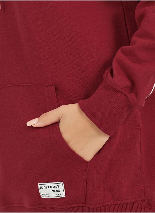 Styli - Oversized Longline Dropped Shoulder Hoodie with Back Print - Image 1