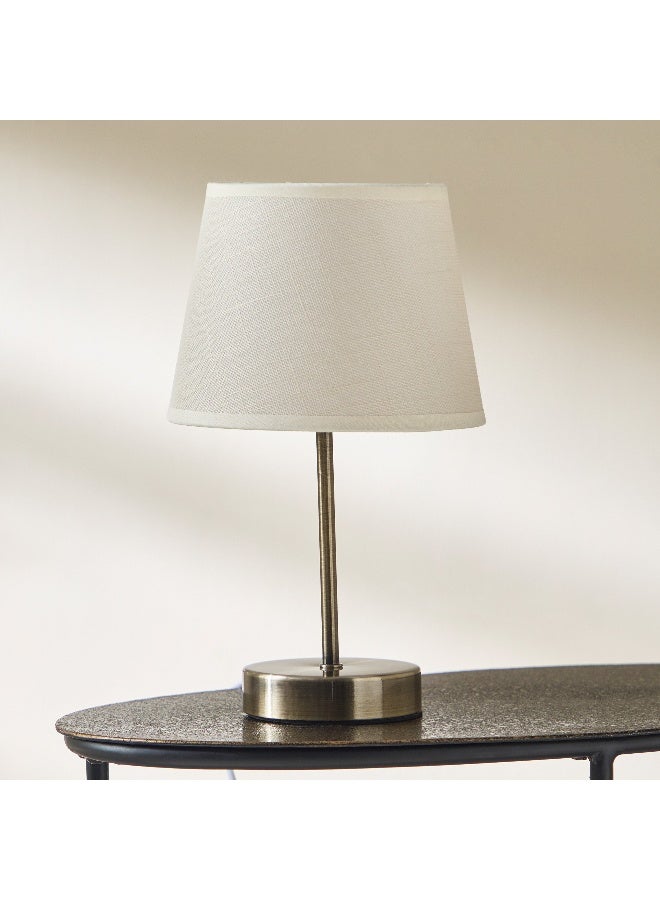 Home Box طقم مصابيح طاولة معدنية من إيمزي مكون من قطعتين مع ظل من الكتان - 30 سم - Image 3