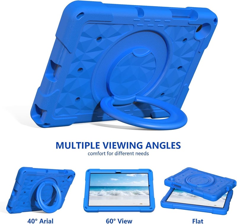 for Samsung Galaxy Tab A11+ Plus 11 inch 2025 Case for Kids,Teens with Strap Handle and Rotating Stand Lightweight Shockproof Kids Friendly Cover with Kickstand & Shoulder Strap(Blue 2) - Image 5