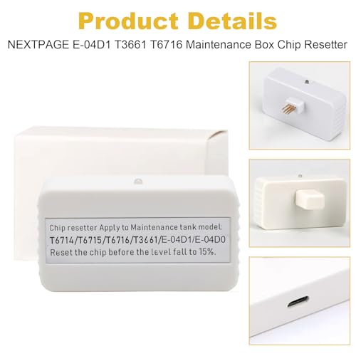 NEXTPAGE ET 15000 Maintenance Box Chip Resetter for T6714 T6715 T6716 T3661 T04D1 T04D100 Maintenance Box Chip Resetter for ET 15000 XP-8500 XP-15000 XP-6000 XP-6100 XP-6001 Printer - Image 3