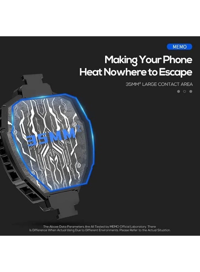 Memo DL05 Tablet Gaming Cooler, iPad, Tablet, and Mobile Cooling Fan with RGB Lighting for Gamers - Image 4